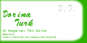 dorina turk business card