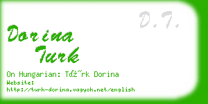 dorina turk business card